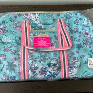 Lilly Pulitzer Overnight Bag - Amalfi Blue Lily’s Road Trip